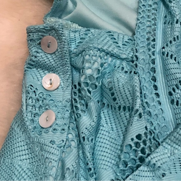 SBO Romper - Tiffany Blue Aztec Bohemian 💗 - Picture 5 of 11